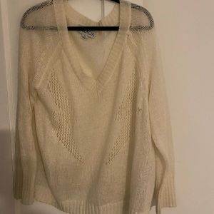 Wildfox Sheer Sweater with Lightning Design - Medium